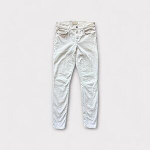 Gap 1969 Jeans Womens 27 Tall White True Skinny Denim Stretch Pants Mid Rise